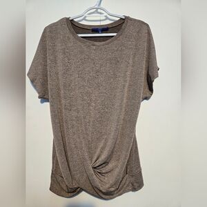 ❤️ Apt 9 Women's Casual Brown Knot Front Top-‎ Size Large